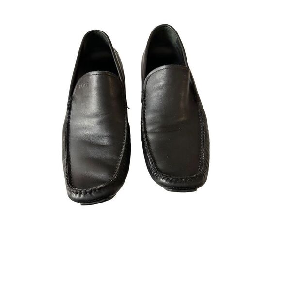 BALLY WALDER Men's Trainspot Black Leather Loafer Driver - Picture 2 of 9